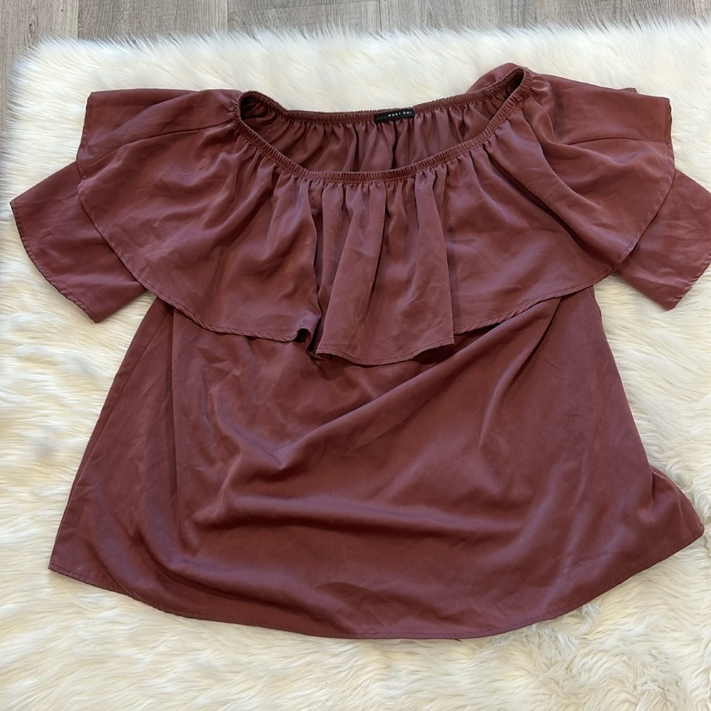 West Kei Flowy Light Purple Blouse (Large)